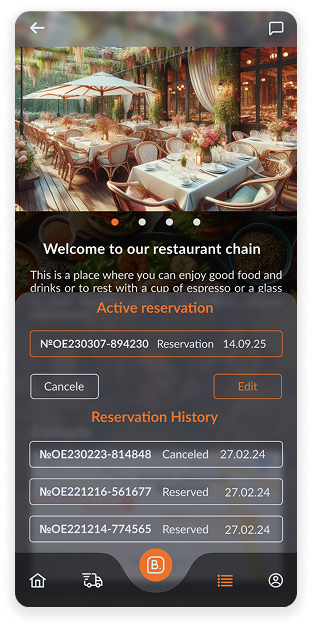 Booking history